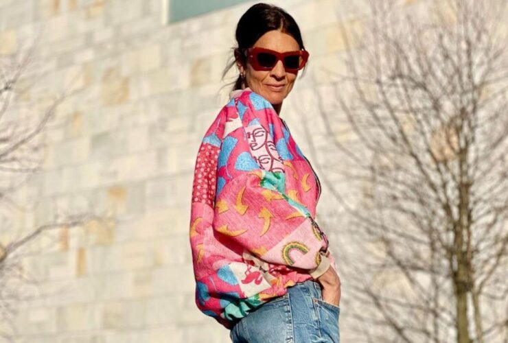 Wiosenna kurtka dla 50-tek różowa