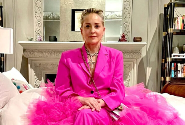 Sharon Stone w różu