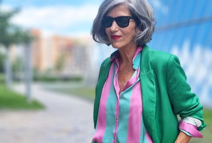 Różowo-błękitna koszula Zara